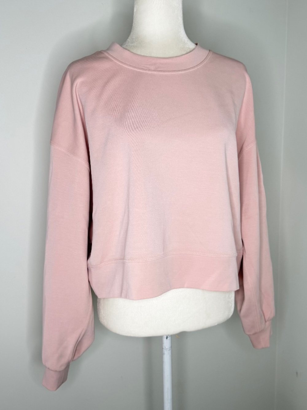 Lululemon Steady State Superloft Crew Pink Pearl Sweater Pullover 8 M